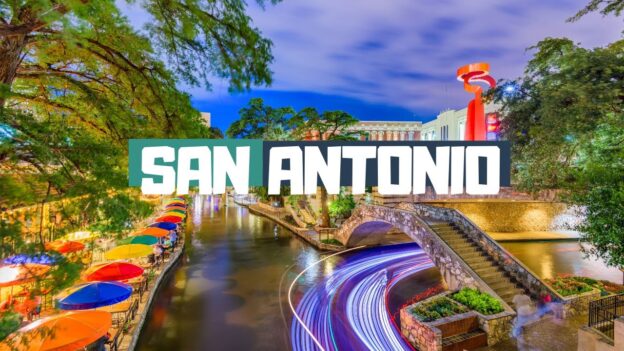 San Antonio River Walk at night